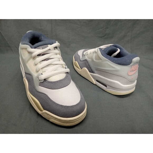 Nike Boys Air Jordan 4 RM (GS) Sneakers Suede White Blue Size 4.5 NEW IN BOX! - Picture 1 of 12